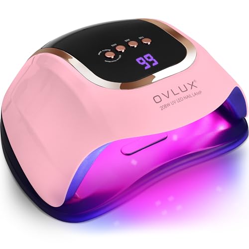 UV Light for Nails - 208W UV LED Nail Lamp with 66 Beads, Professional Nail Dryer for Quick Drying - lampara led para uñas Profesional