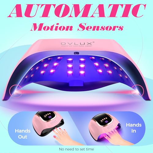 UV Light for Nails - 208W UV LED Nail Lamp with 66 Beads, Professional Nail Dryer for Quick Drying - lampara led para uñas Profesional