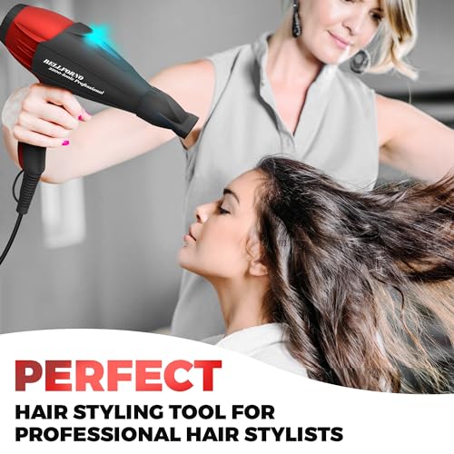 Professional Ionic Salon Hair Dryer Black/Red